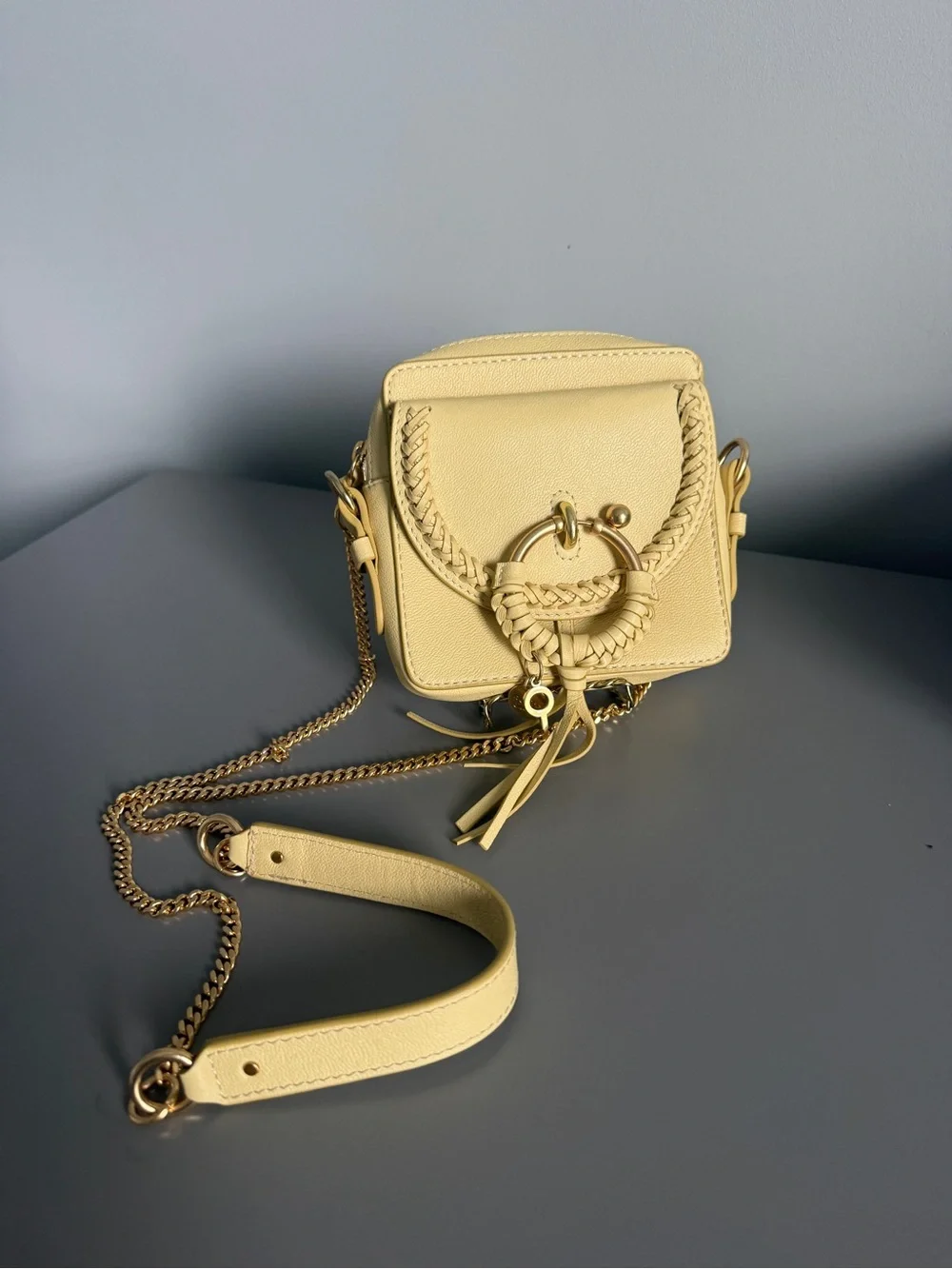 See by Chloé Joan Mini Camera Bag – Pale Yellow/Cream